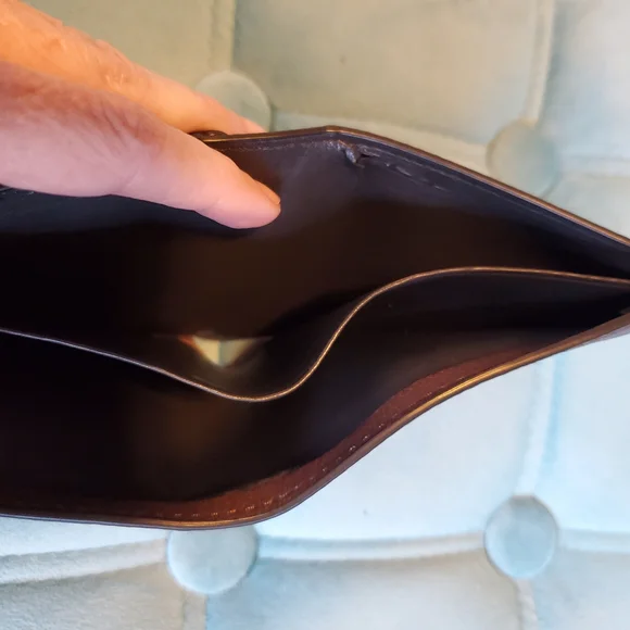 Coach 3-in-1 Wallet Dark Saddle Sport Calf Leather - Picture 11 of 17